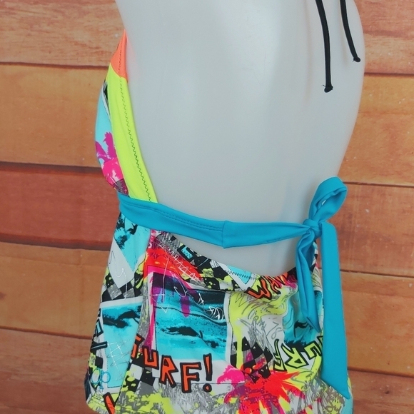 🍄3/50$🍄 Op neon accents tankini top large buttom small - Picture 5 of 10